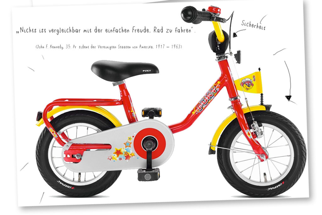 Das erste Fahrrad ein Meilenstein Kleine Geschichten