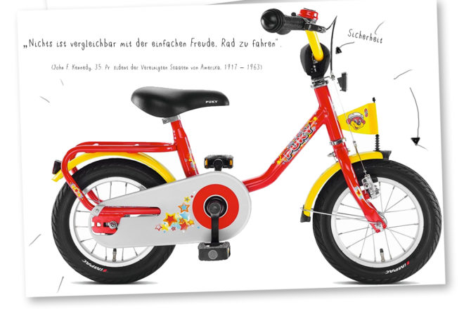 Das erste Fahrrad ein Meilenstein Kleine Geschichten